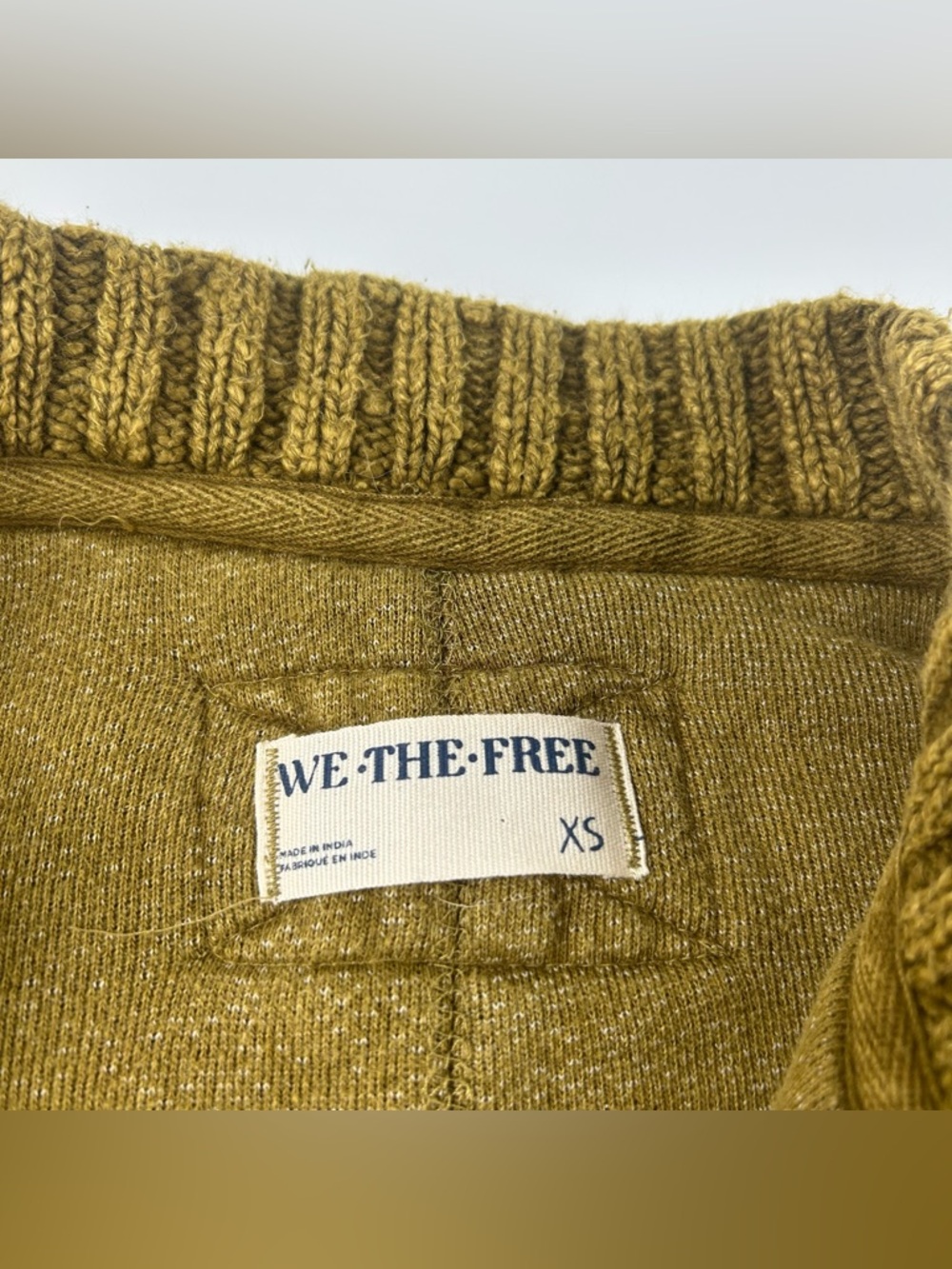 We The Free WMNS SZ XS Cute In This Cardi Green Boho Puff Sleeve Grunge Slouchy - Picture 2 of 8